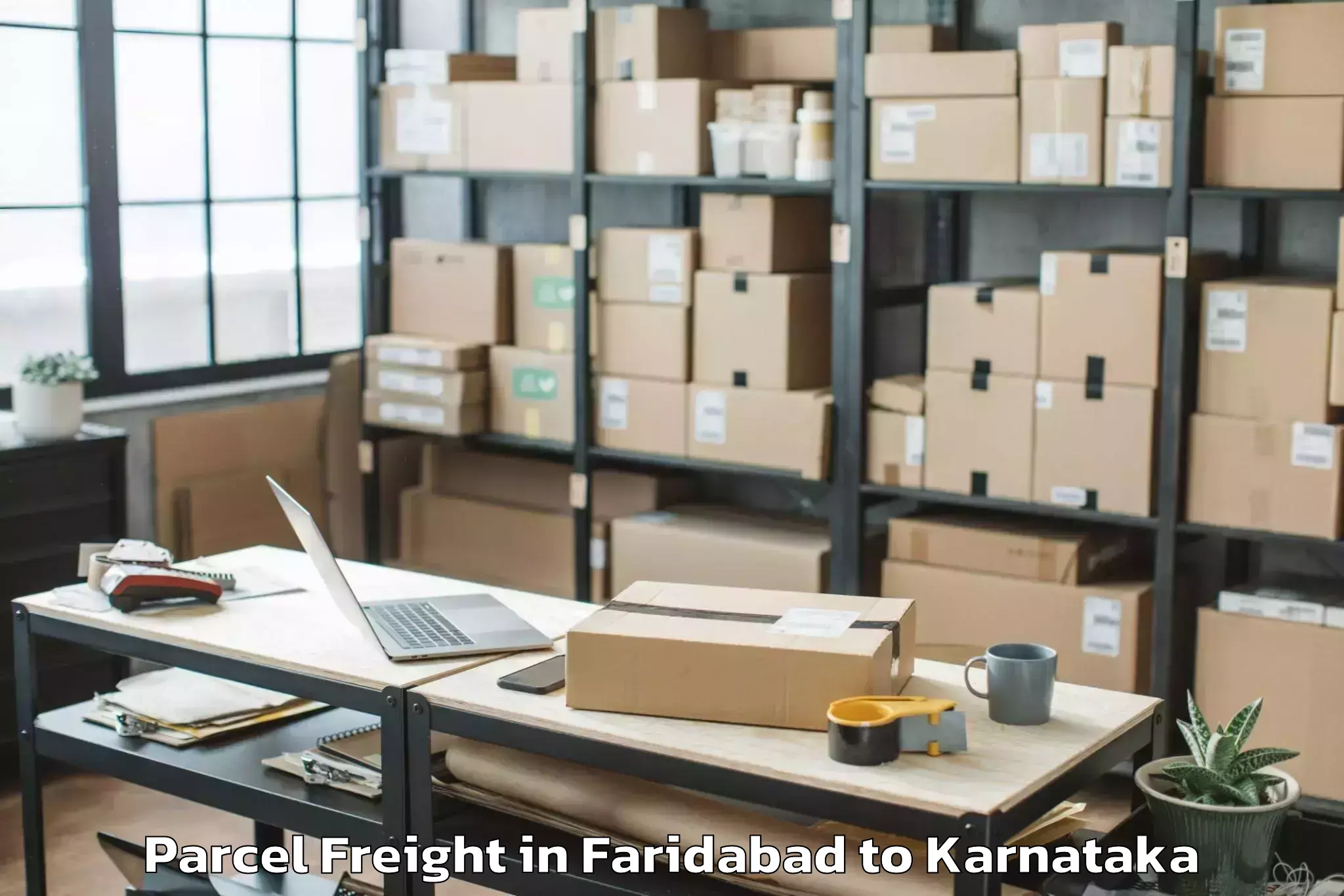 Easy Faridabad to Manvi Parcel Freight Booking